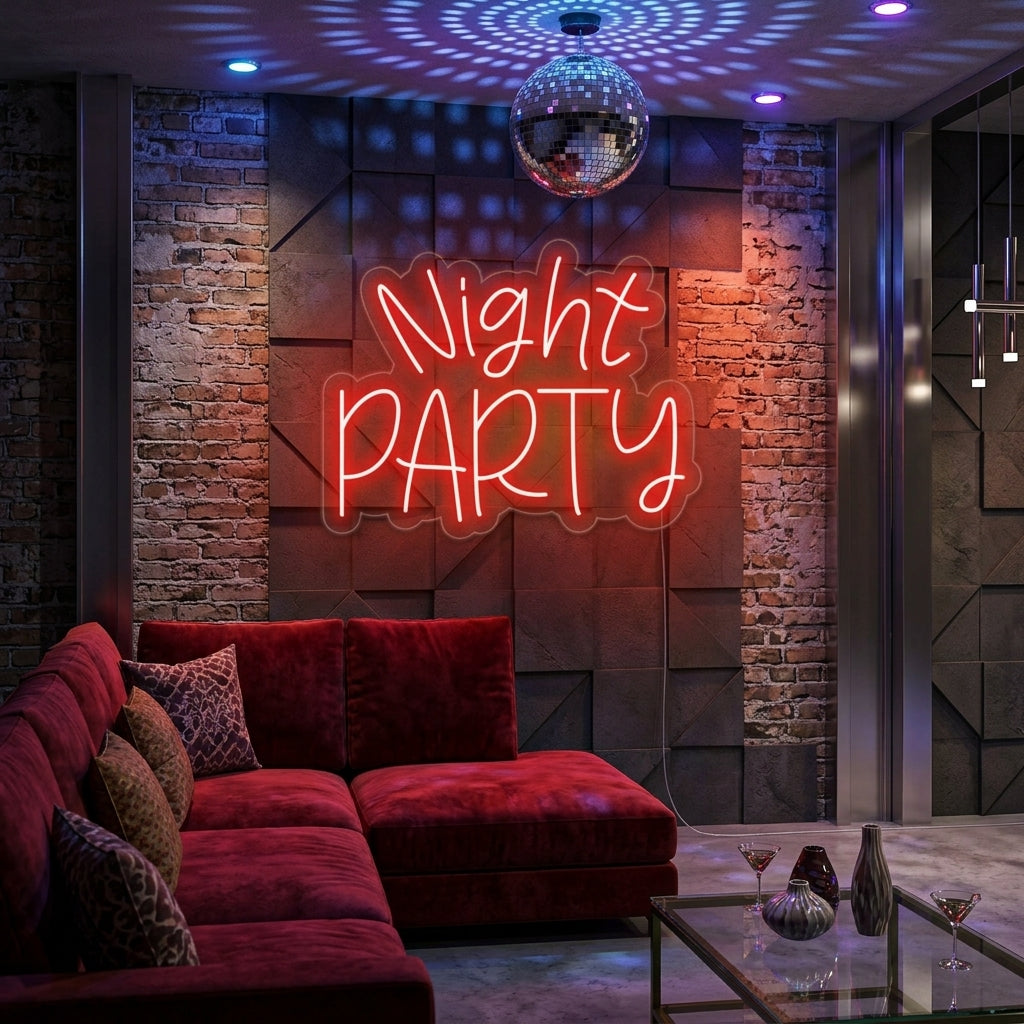 "Night Party" Neonkyltti