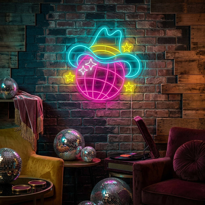 "Disco Ball" Neonkyltti