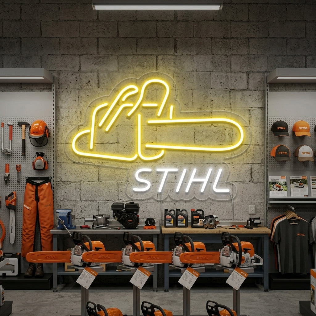 "Stihl, moottorisaha" Neonkyltti