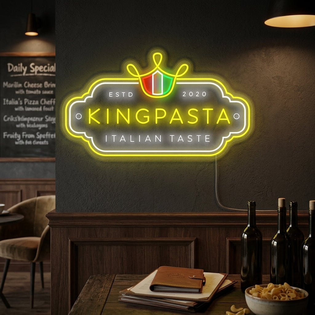 "King Pasta" Neonkyltti
