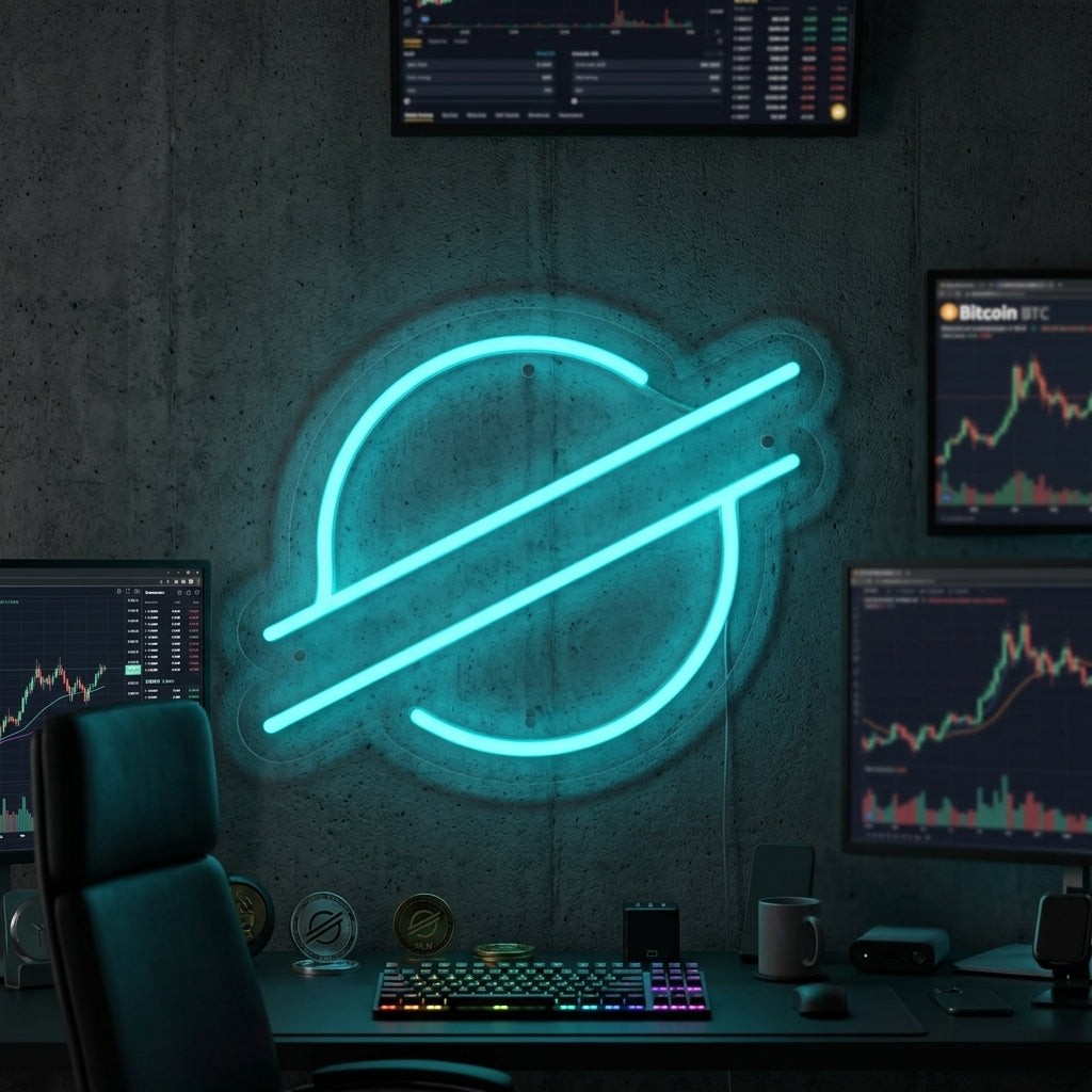 "Stellar Xlm-Logo" Neonkyltti