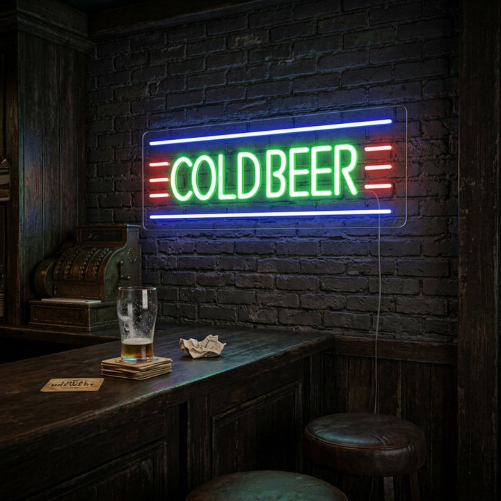 "Cold Beer" Neonkyltti