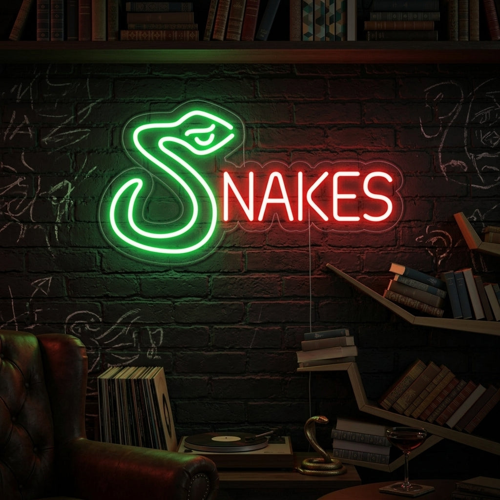 "Snakes" Neonkyltti