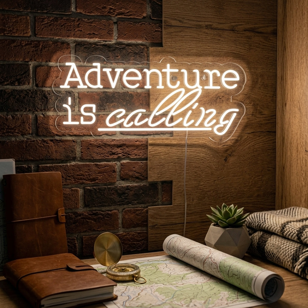 "Adventure is Calling" Neonkyltti