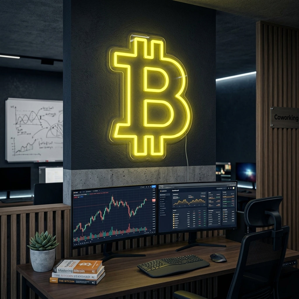"Bitcoin B" Neonkyltti