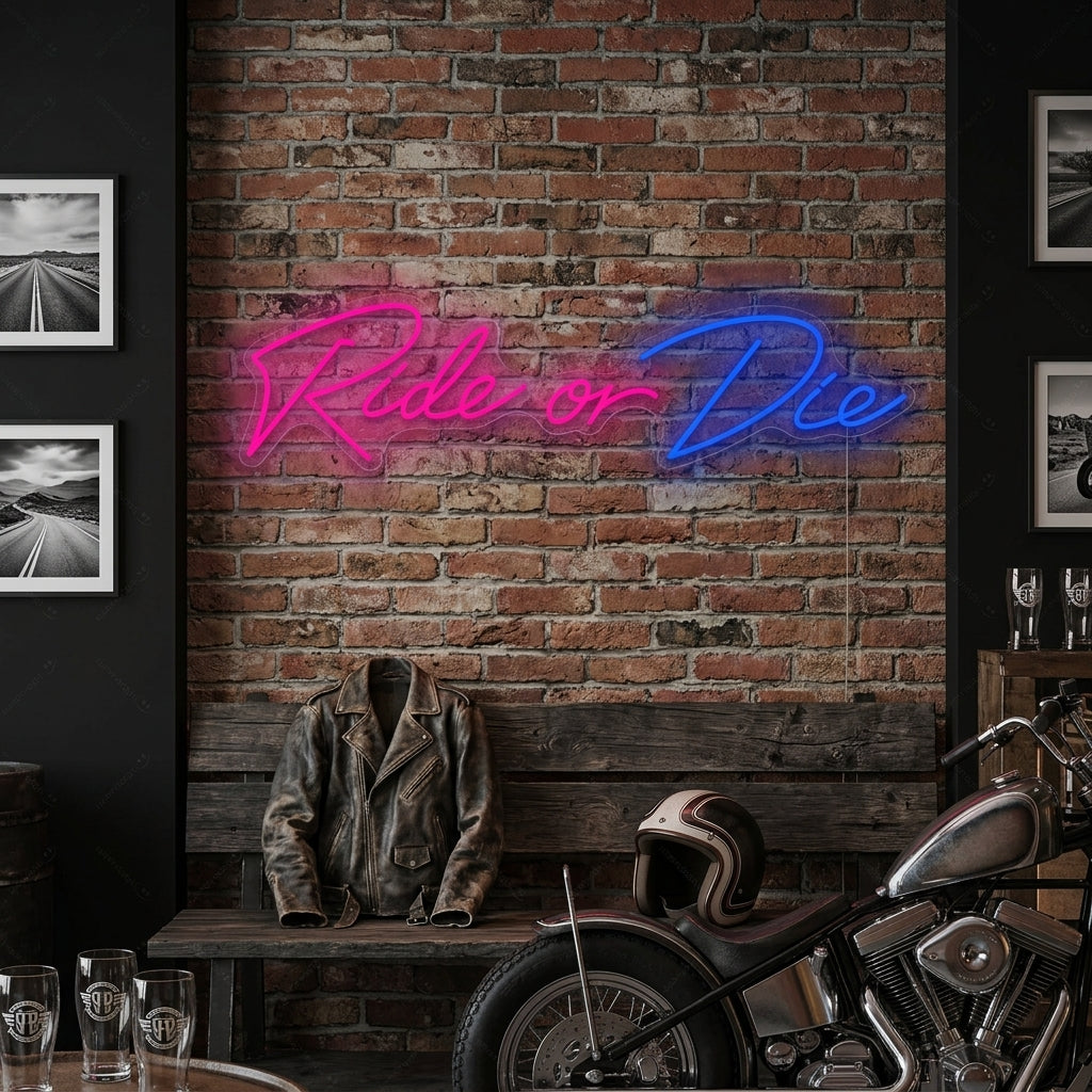 "Ride Or Die" Neonkyltti
