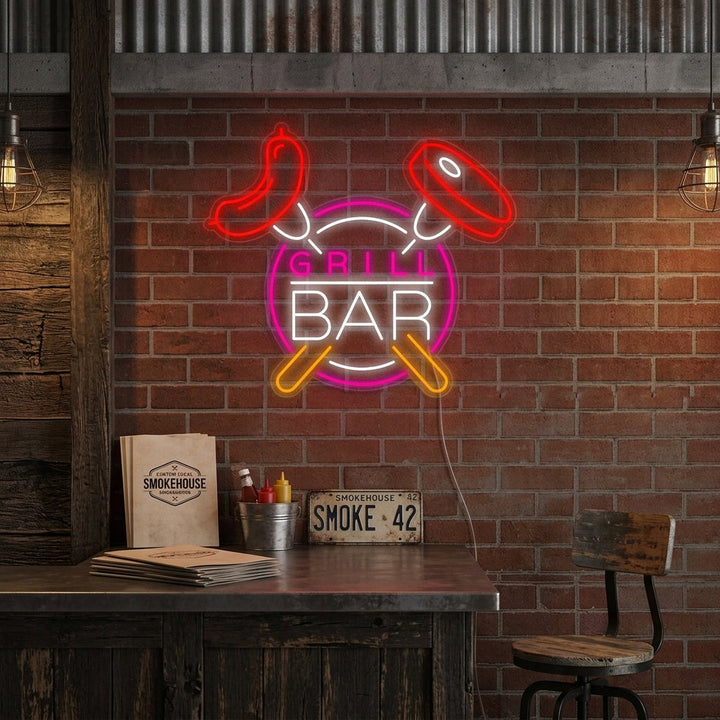 "Grill Bar" Neonkyltti