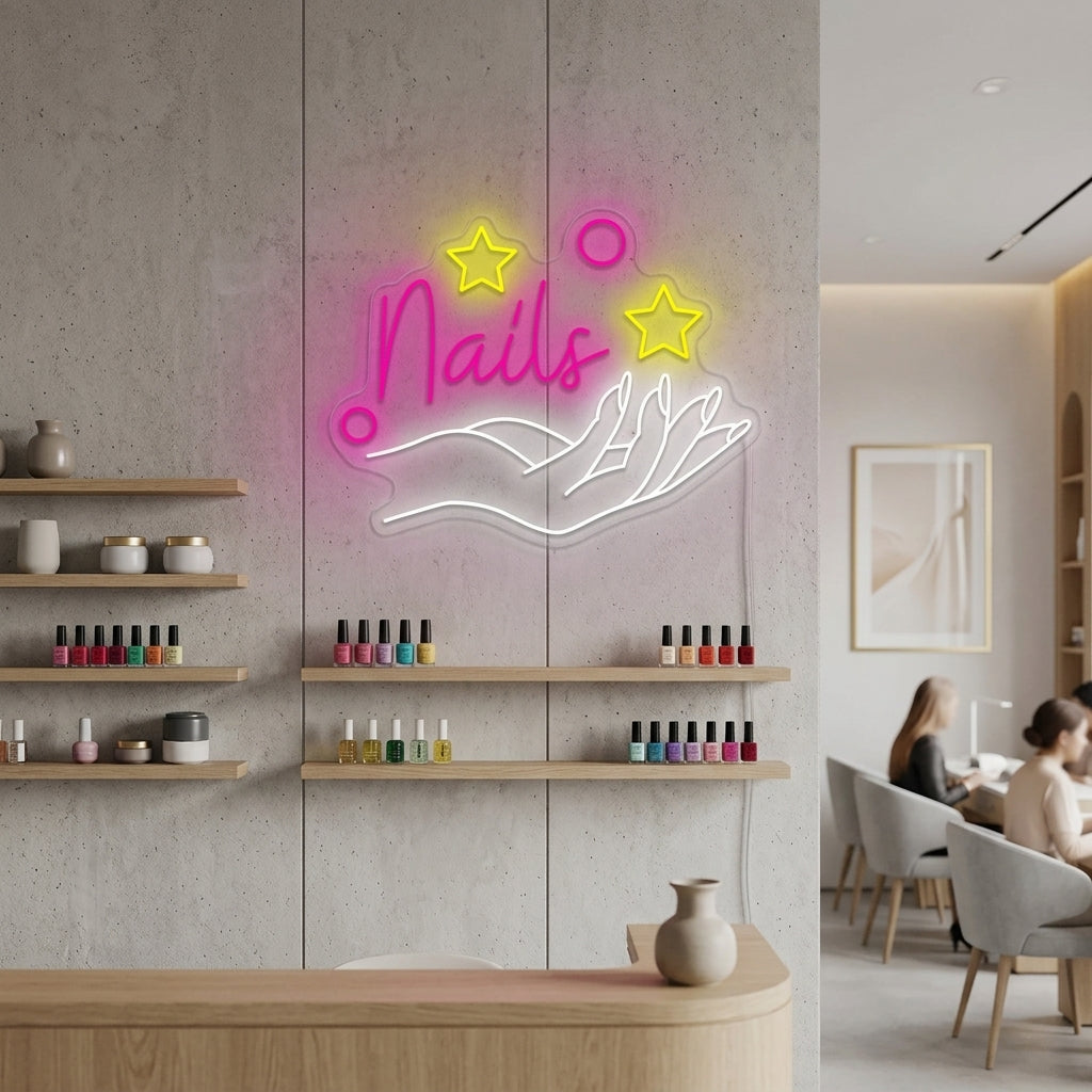 "Kynsisalonki" Neonkyltti