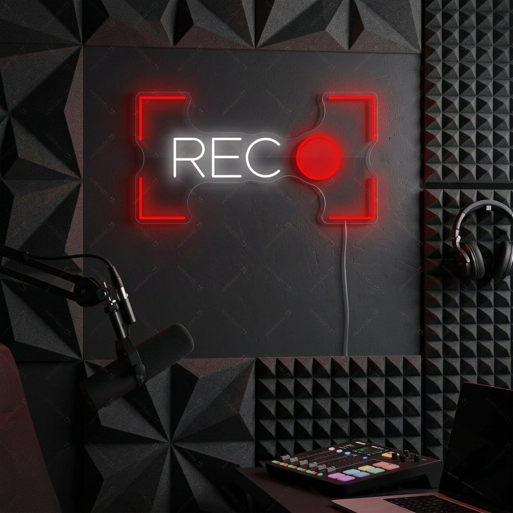 "Recording Button" Neonkyltti