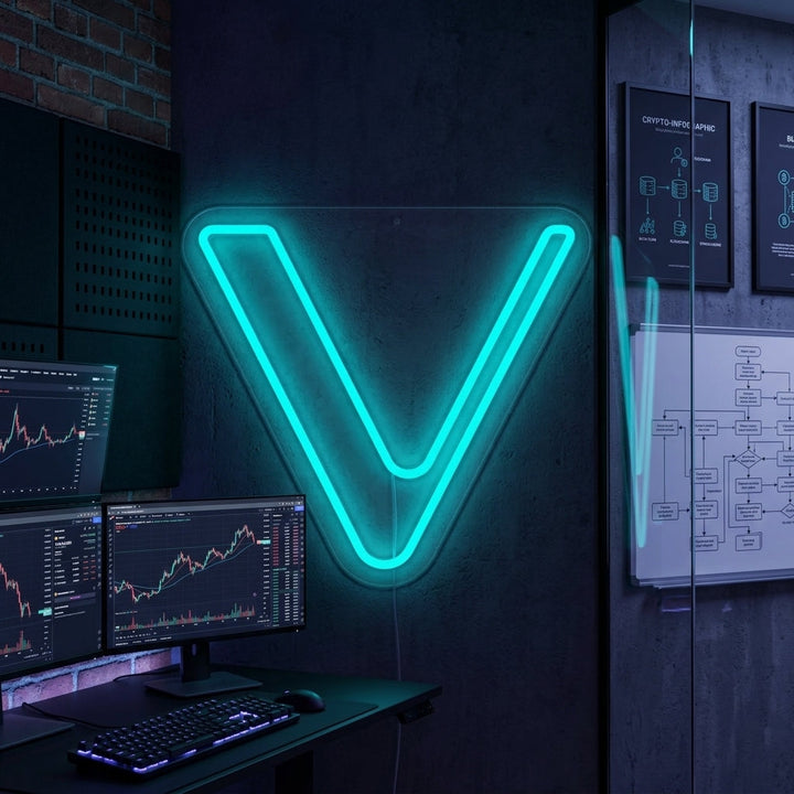 "Vet Vechain-Logo" Neonkyltti