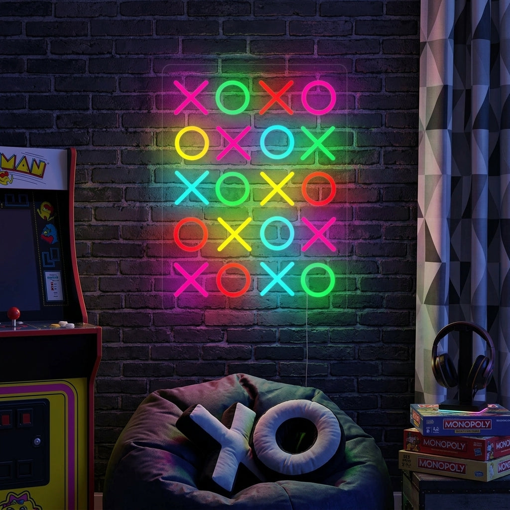 "Rakastan Sinua Paljon XOXO" Neonkyltti