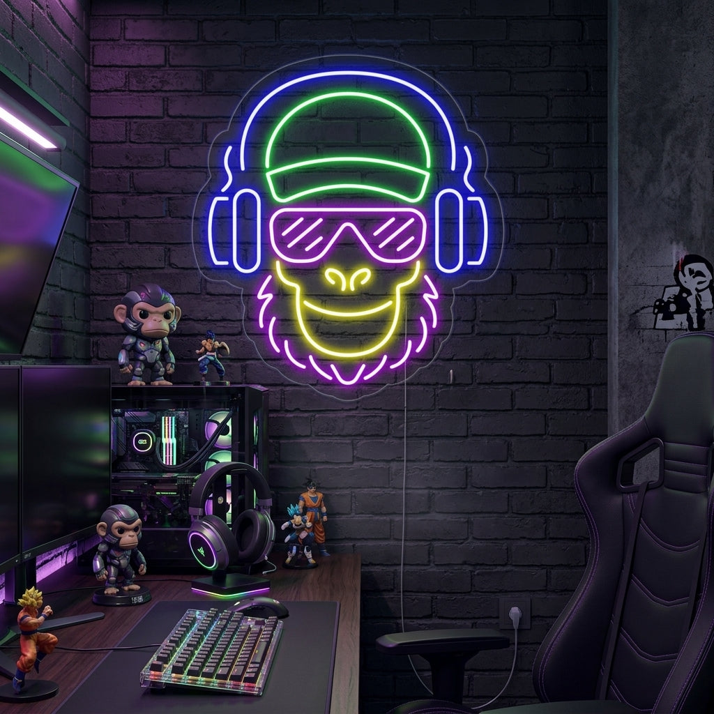 "Cool Apina" Neonkyltti