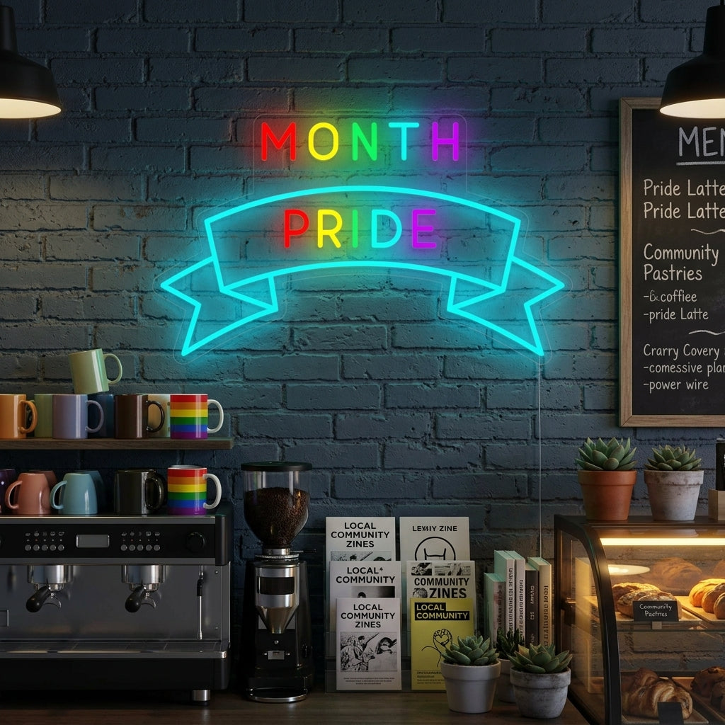 "LGBT Month Pride" Neonkyltti