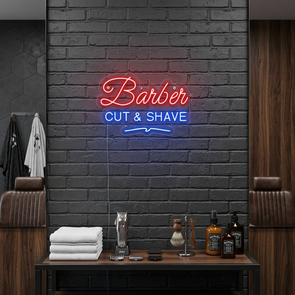 "BARBER Shop" Neonkyltti