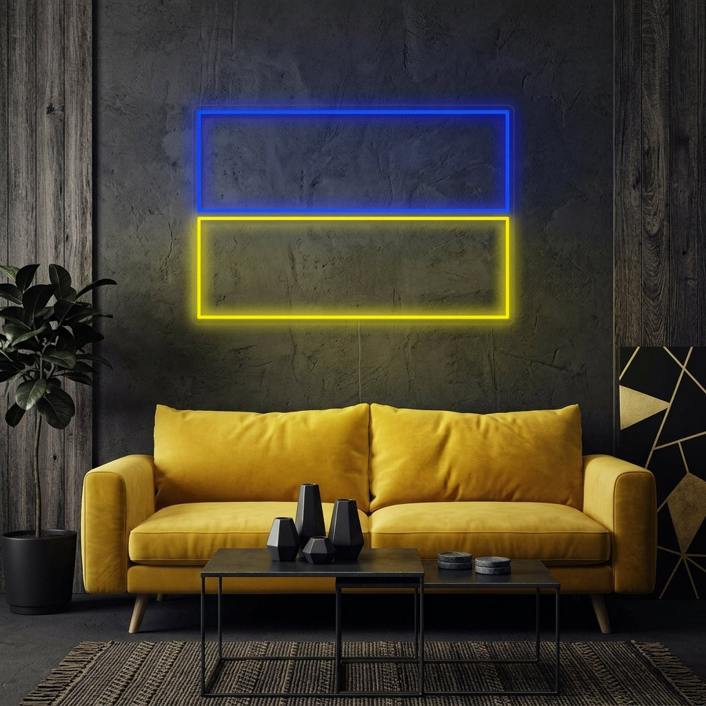 "Ukrainan Lippu" Neonkyltti