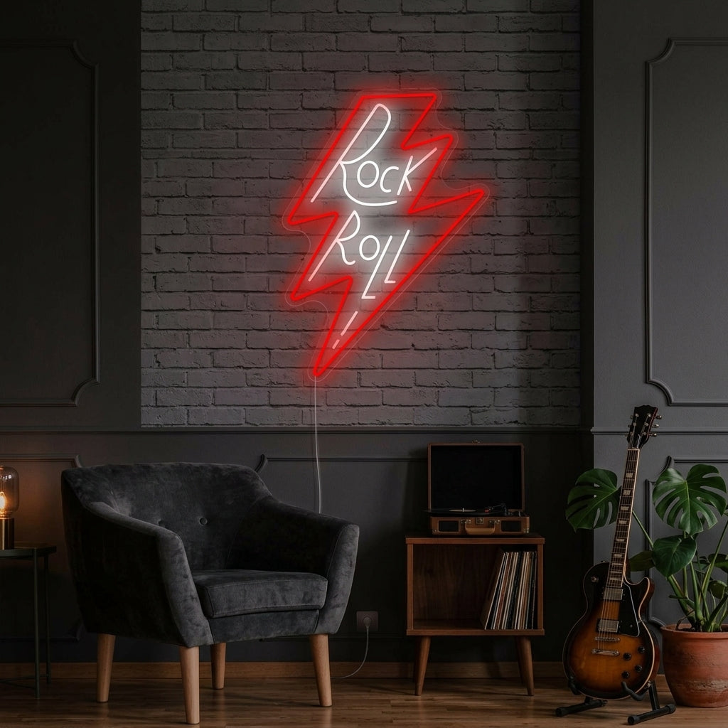 "Rock Roll" Neonkyltti