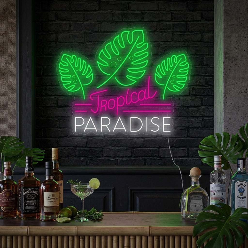 "Tropical Paradise" Neonkyltti
