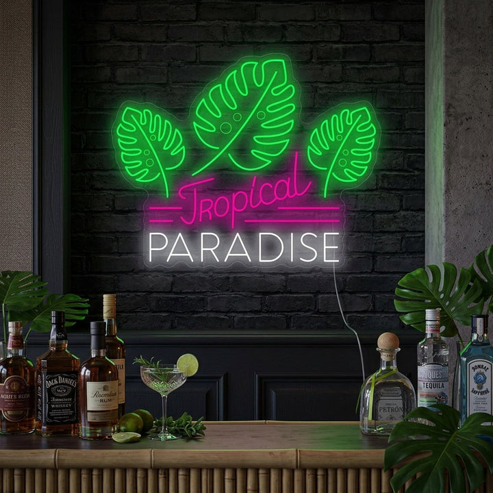 "Tropical Paradise" Neonkyltti
