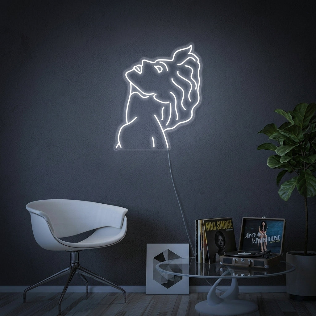 "Pop Art Laulaja" Neonkyltti
