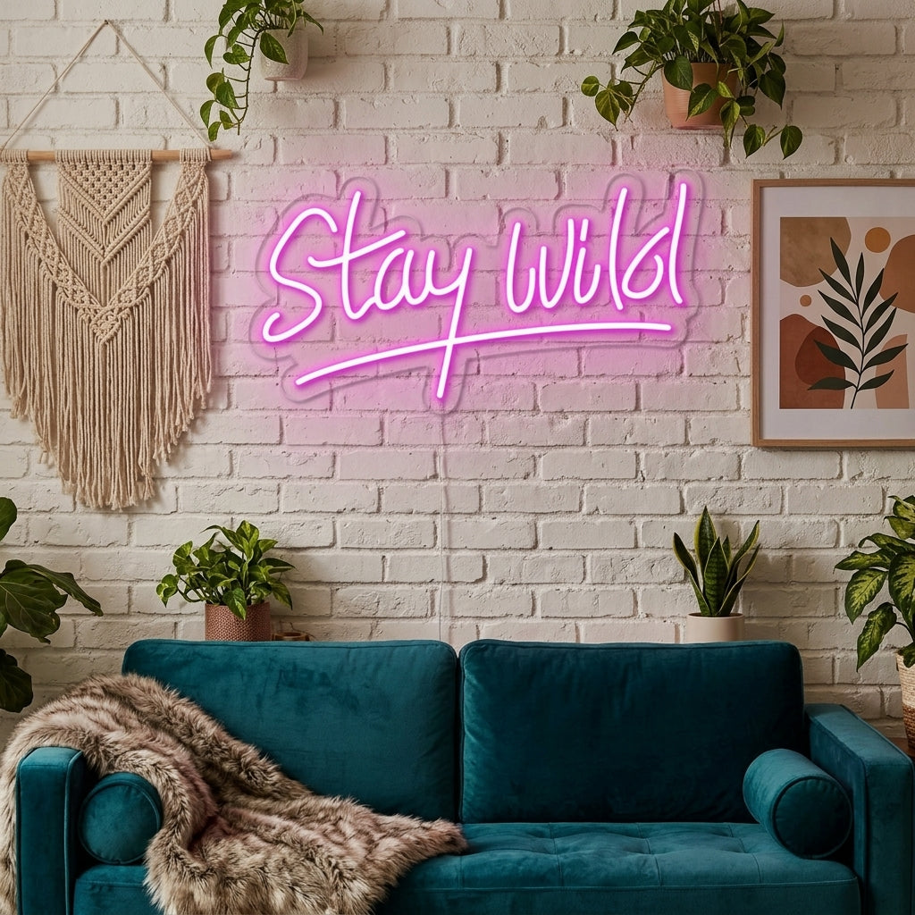 "Stay Wild" Neonkyltti