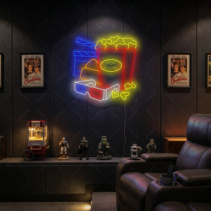 "Elokuvateatteri Movie Time" Neonkyltti