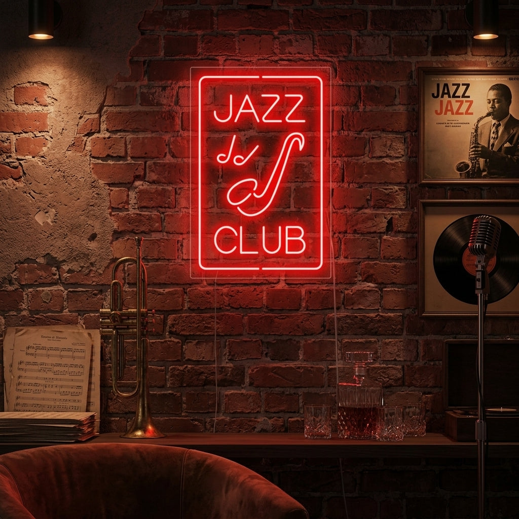 "The Jazz Club" Neonkyltti