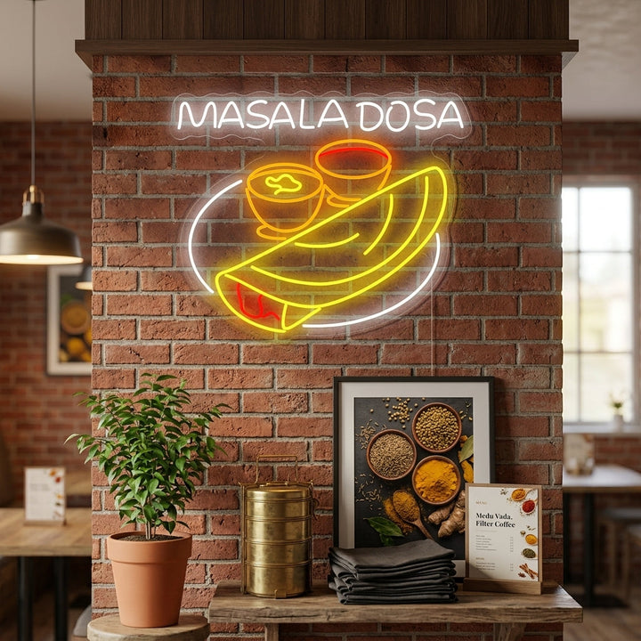 "Masala Dosa" Neonkyltti