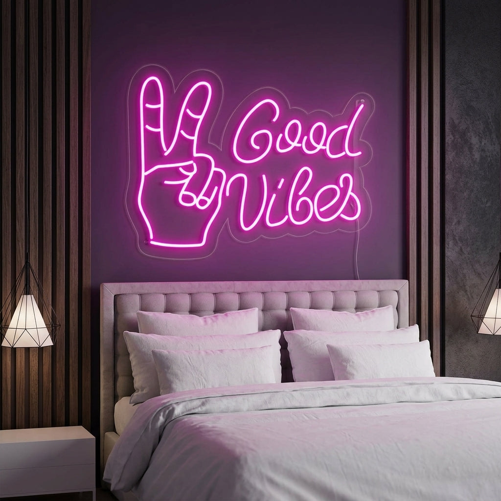 "Good Vibes With Yes" Neonkyltti