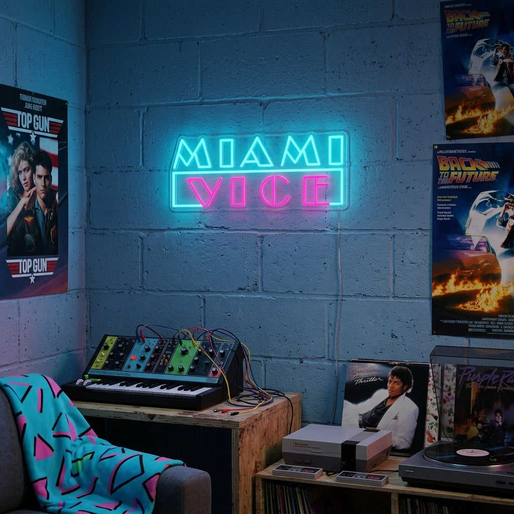 "Miami Vice TV-sarja" Neonkyltti