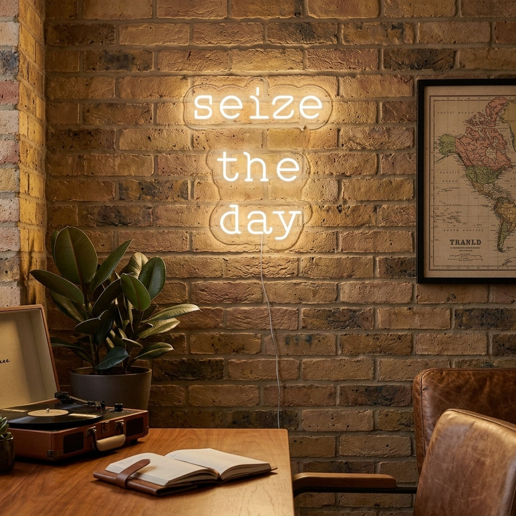 "Seize The Day" Neonkyltti