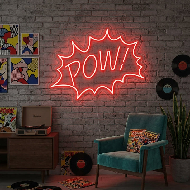 "Pow" Neonkyltti