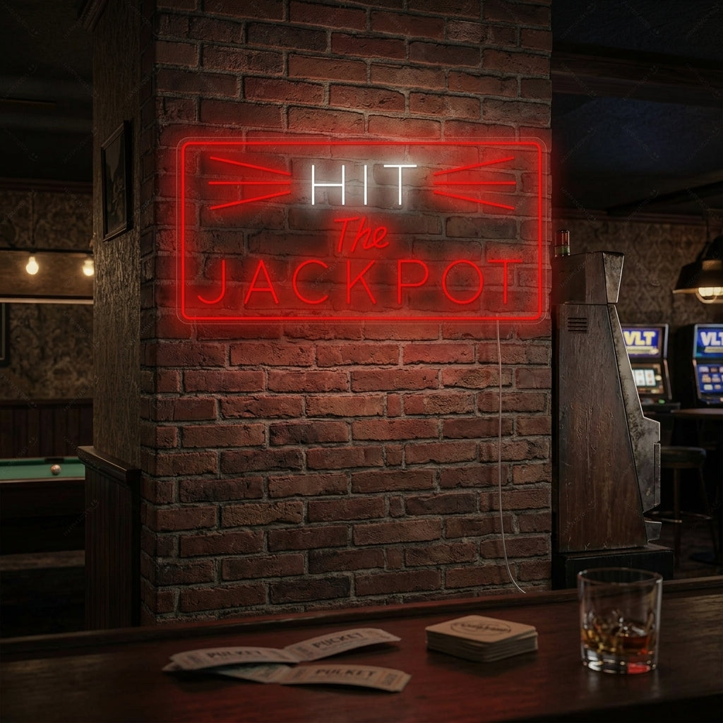 "Hit The Jackpot" Neonkyltti