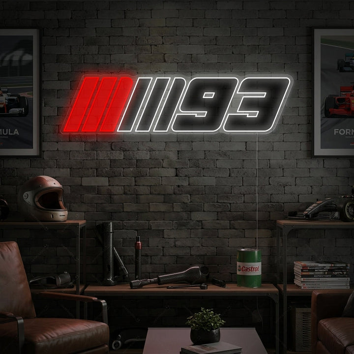 "Marc Marquez 93 Race -logo" Neonkyltti