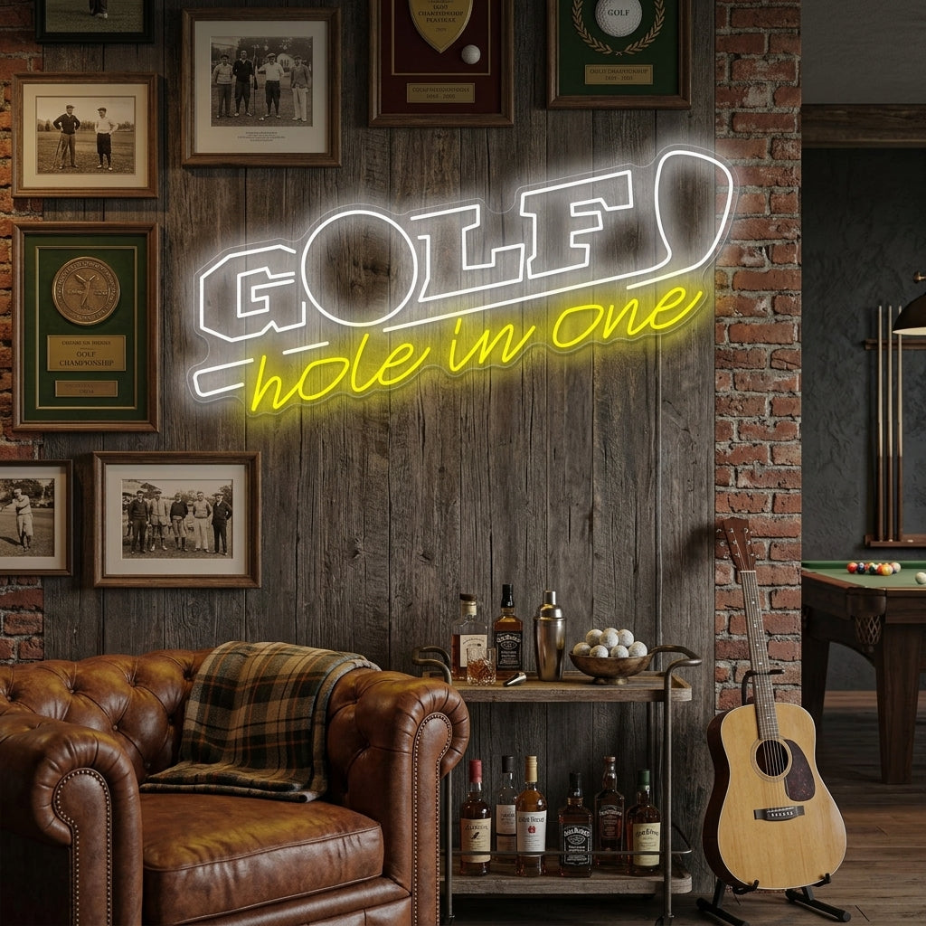 "Golf Hole In One" Neonkyltti