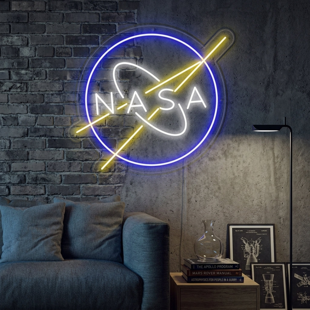 "Nasa-Logo" Neonkyltti