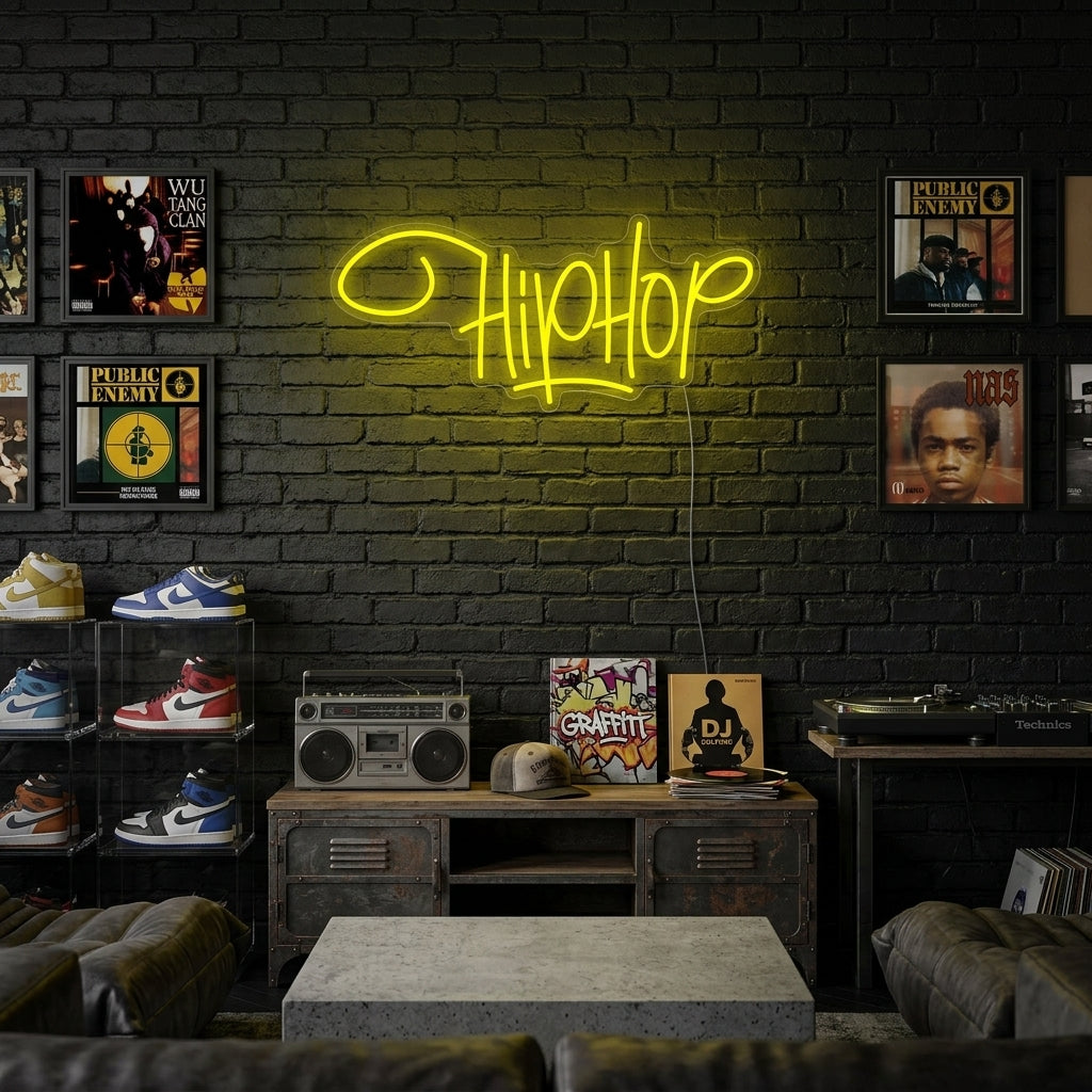 "Hip Hop Rap -Musiikki" Neonkyltti