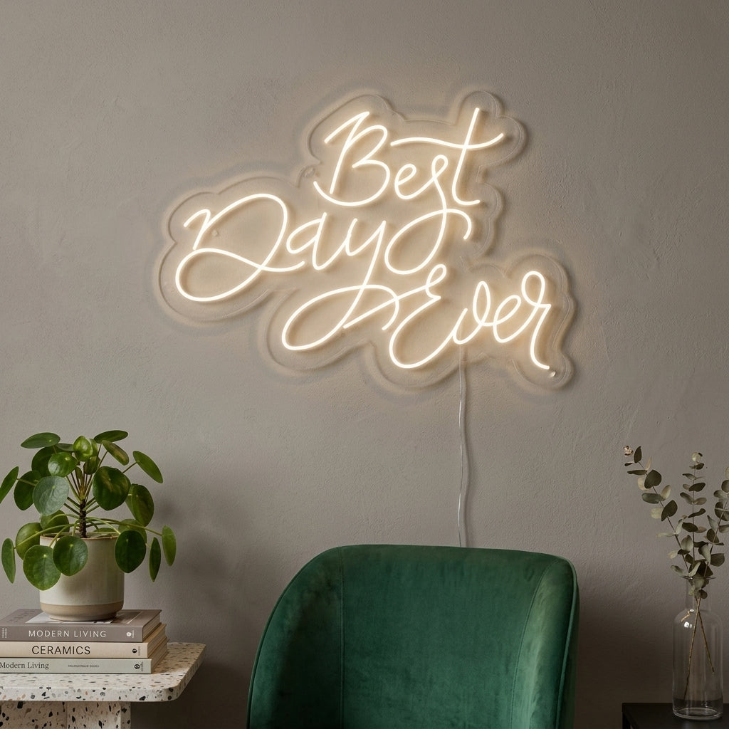 "Best Day Ever" Neonkyltti