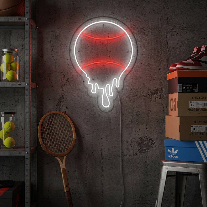 "Dripping tennispallo" Neonkyltti