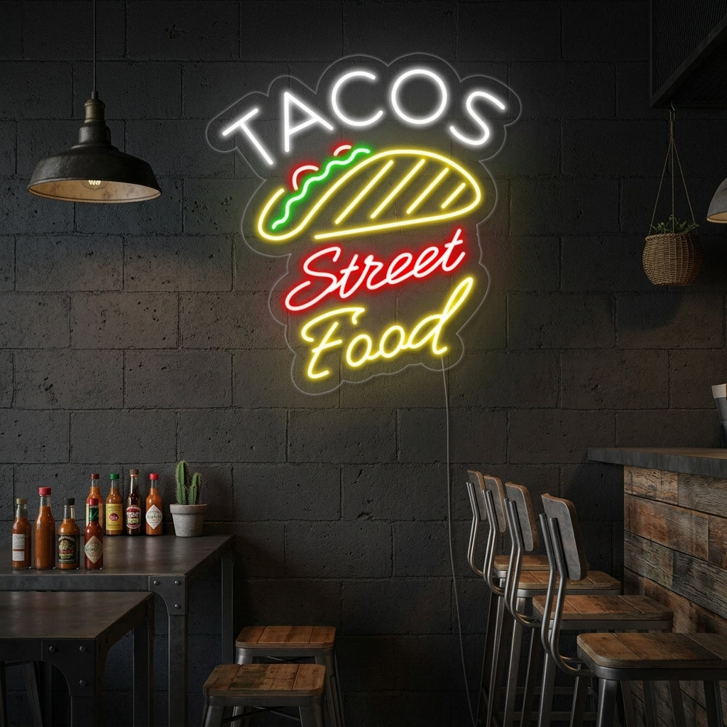 "Tacos Sweet Food" Neonkyltti
