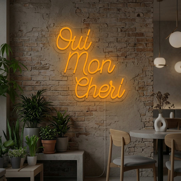"Oui Mon Cheri French Oh Sweety" Neonkyltti