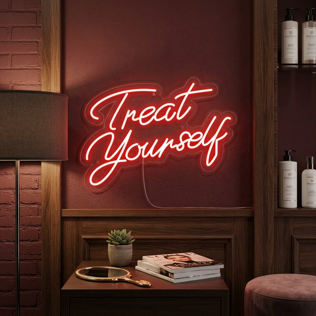 "Treat Yourself" Neonkyltti