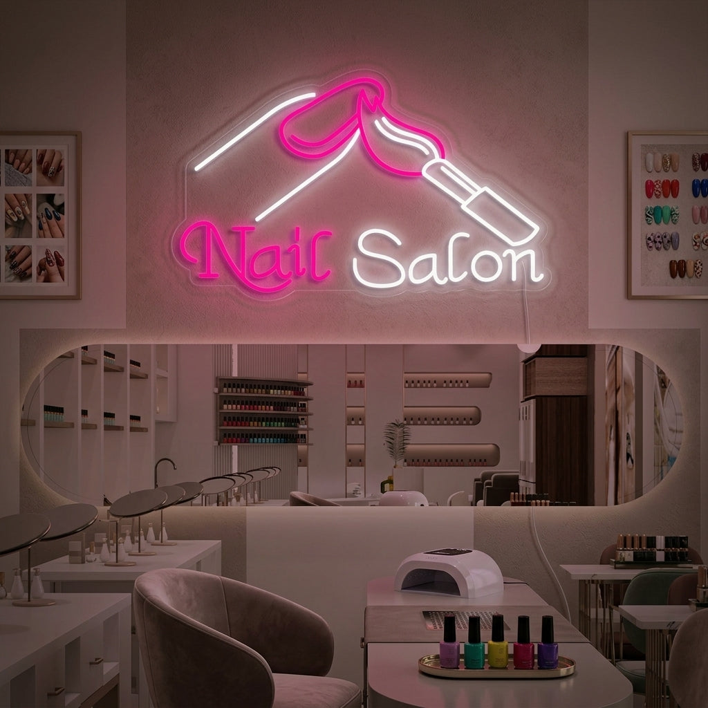 "Nails Salon" Neonkyltti