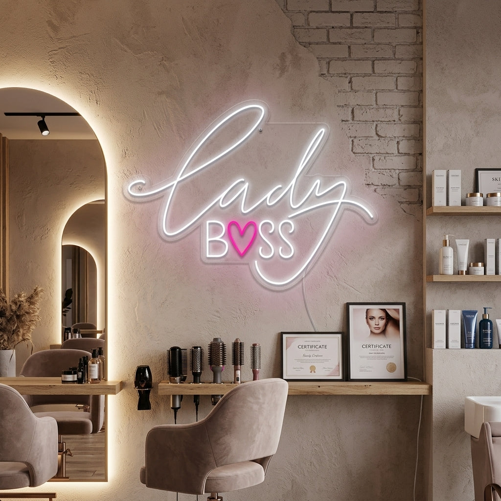"Lady Boss" Neonkyltti