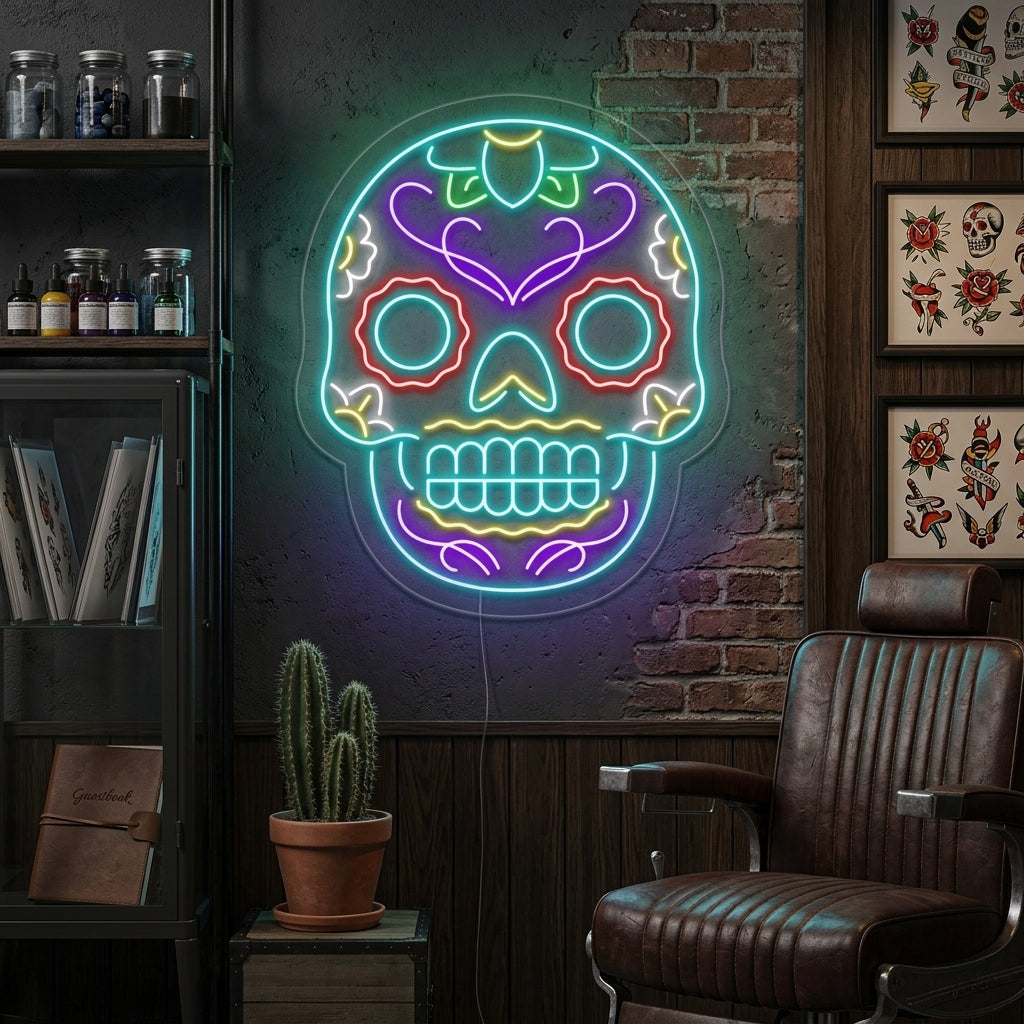 "Tatuointi Kallo" Neonkyltti