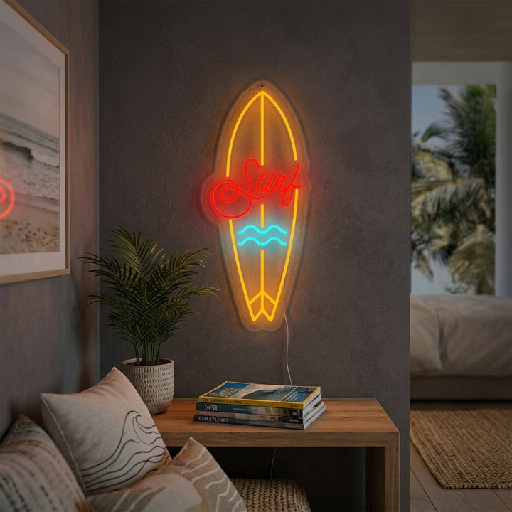 "Surf-Lautailuvarusteet" Neonkyltti