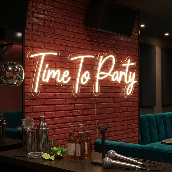 "Time To Party" Neonkyltti