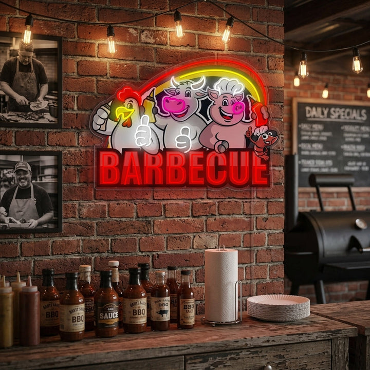 "Barbecue" Neonkyltti