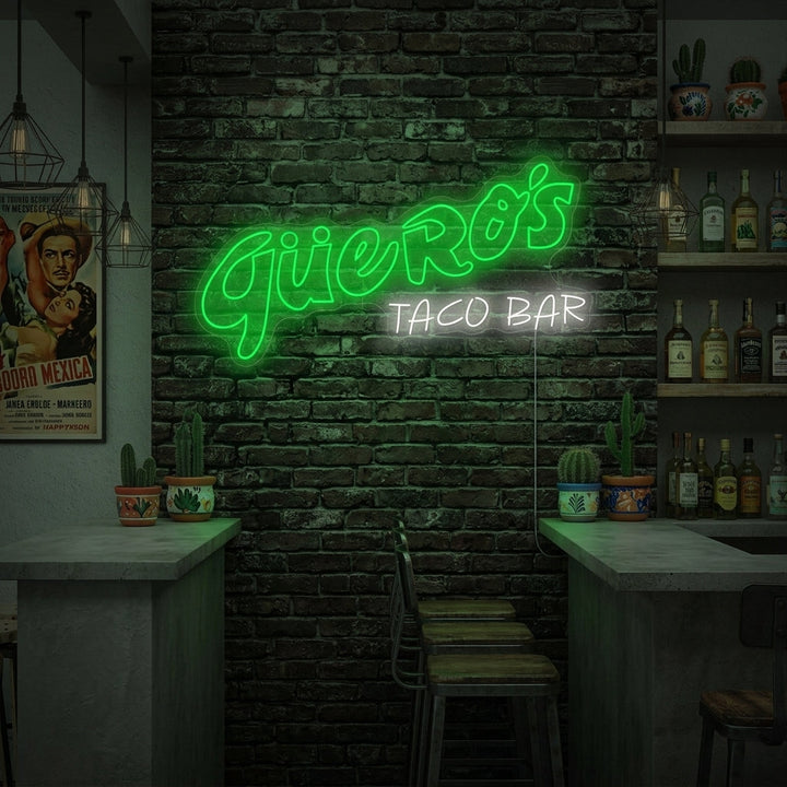 "Güero's Taco Bar" Neonkyltti
