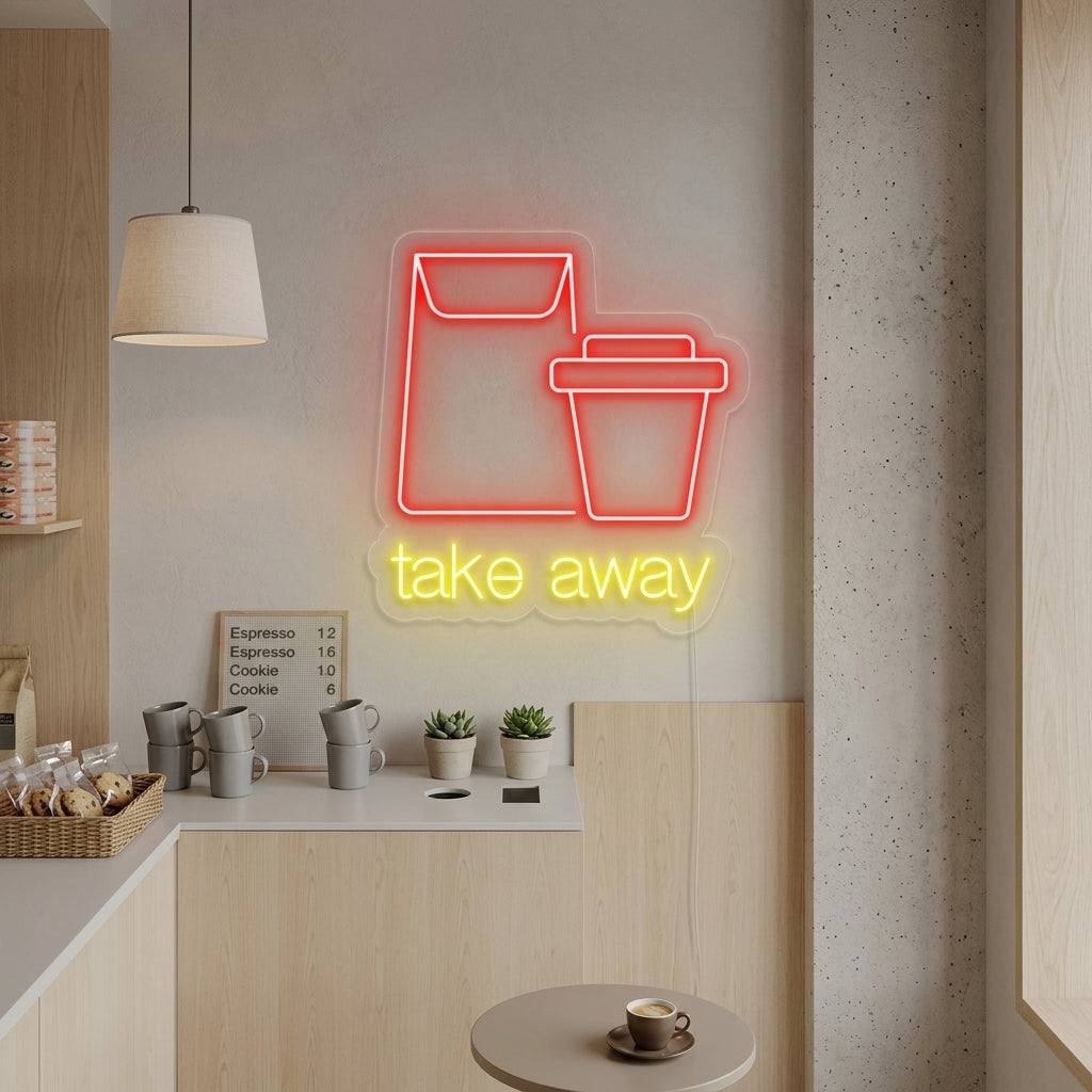 "Take Away" Neonkyltti