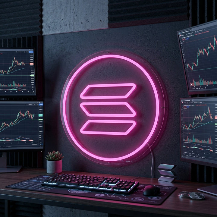 "Solana Sol-Logo" Neonkyltti